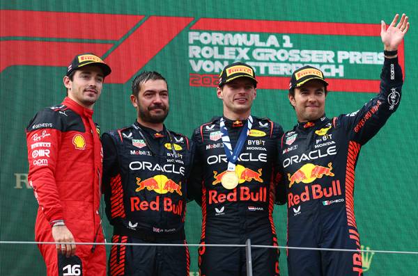 Doble podio: Max Verstappen gana el Gran Premio de Austria, Sergio “Checo” Pérez termina tercero