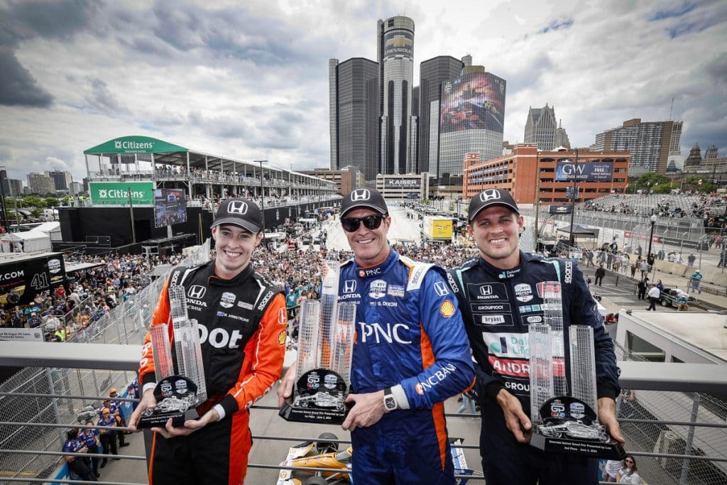 Dixon y Honda dominan el fin de semana en Detroit